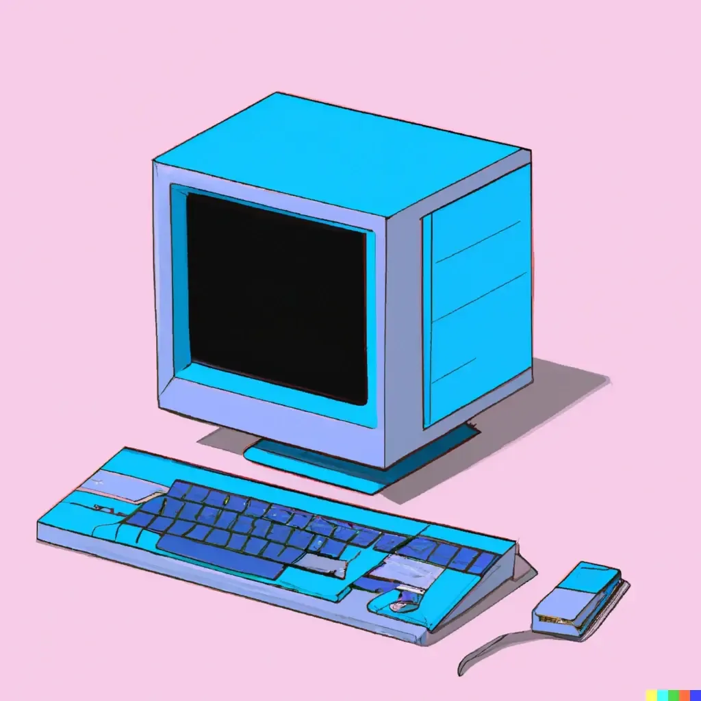 Retro computer graphic